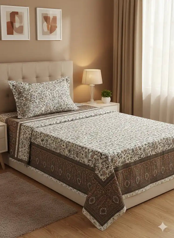 SINGLE BEDSHEETS WITH 2 PILLOW COVERS