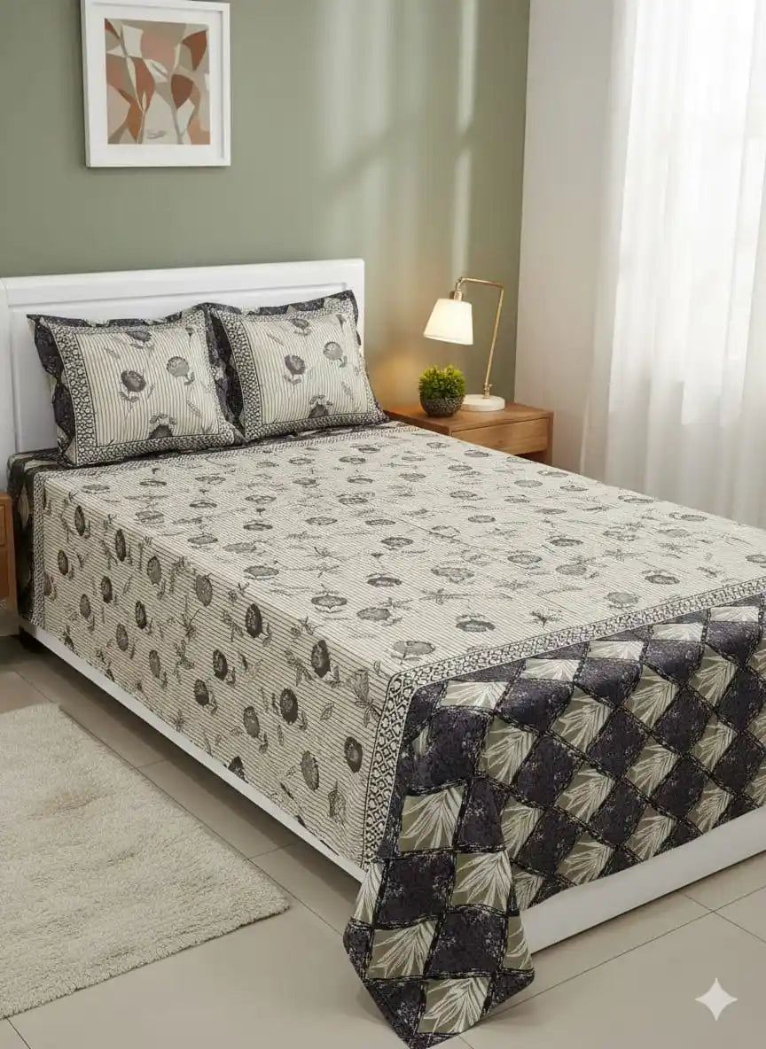 SINGLE BEDSHEETS WITH 2 PILLOW COVERS