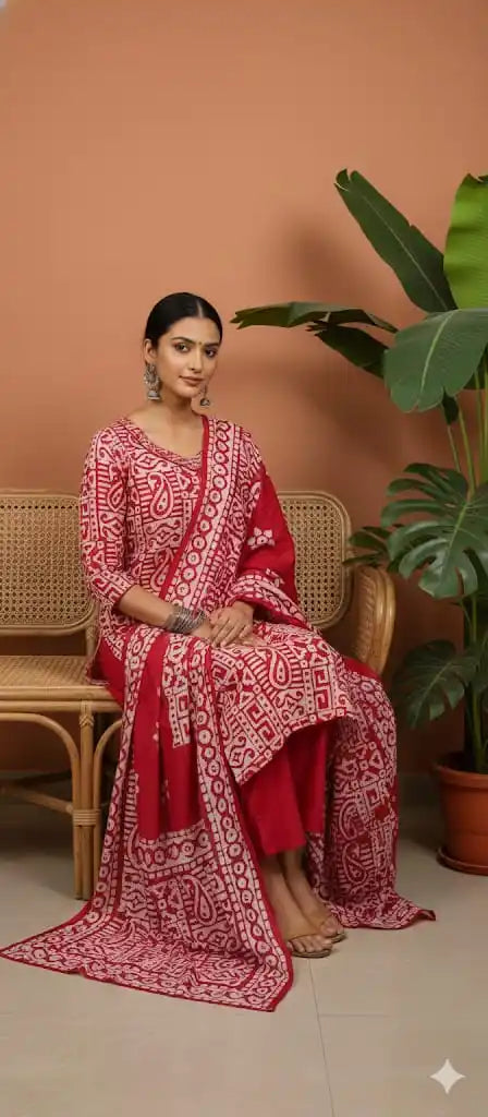 4xl Straight cut cotton Handloom Batik