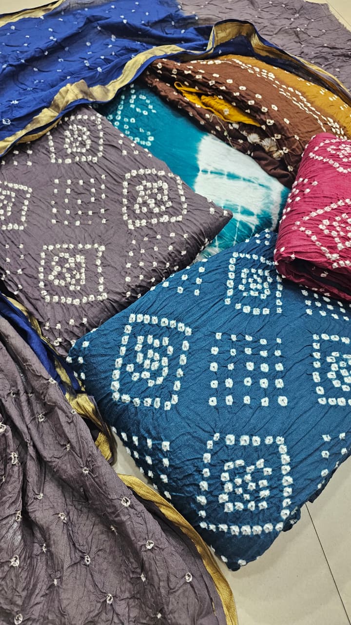 BANDHEJ UNSTITCHED SUIT