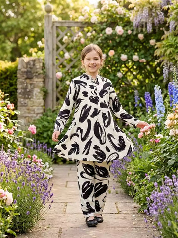 Girls Trendy Rayon Printed Co-Ord Set by ASC