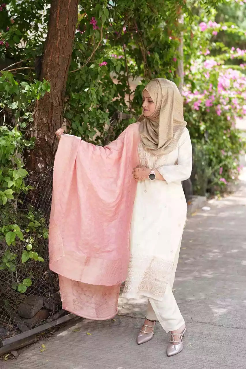 Women's Pure Soft Crepe Embroidered Readymade Designer Suit With Banarasi Dupatta by ASC Fashion Store