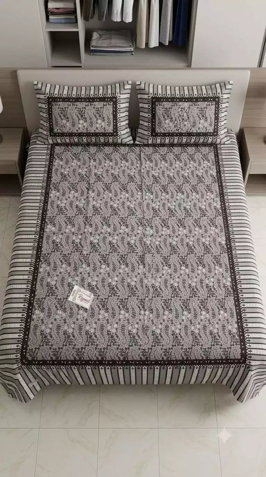Classic Blue Jaal Double Bedsheet ASC Fashion Store