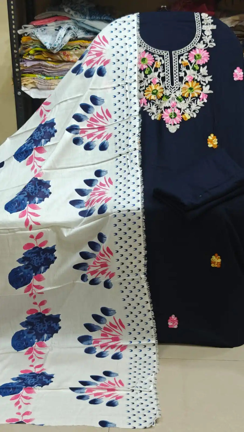 Classic Kashmiri Embroidered Rayon Suit by ASC