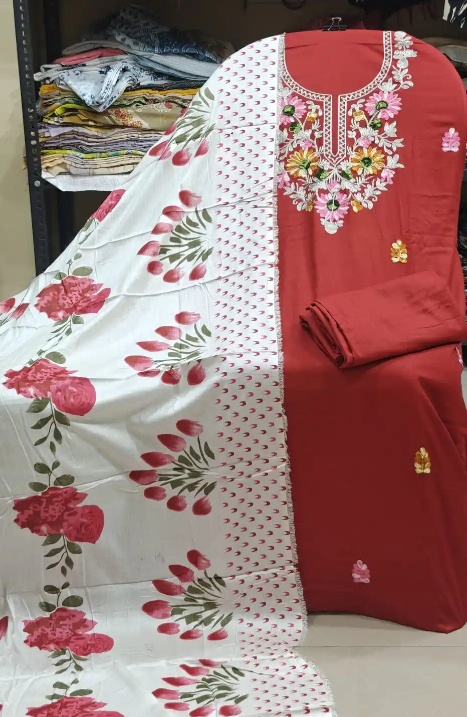 Rayon Kashmiri Embroidered Suit by ASC