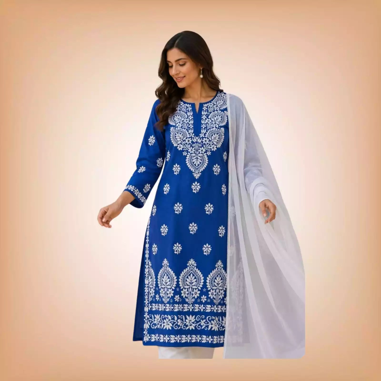 Lucknowi Embroidered Kurtis