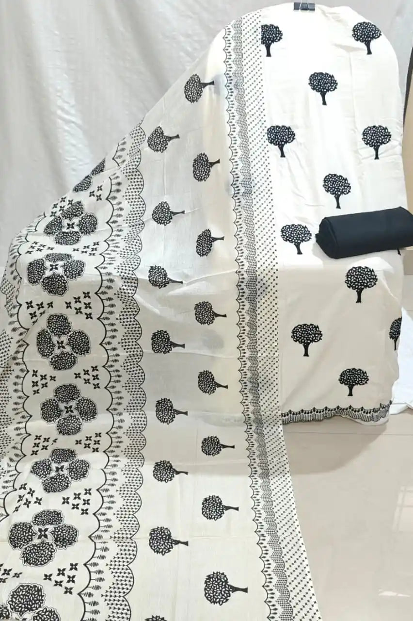 Exclusive Rayon Embroidery Unstitched Suit By ASC