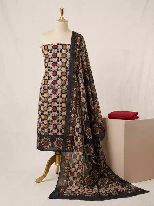 ASC Handloom Wax Batik Unstitched Suit Material