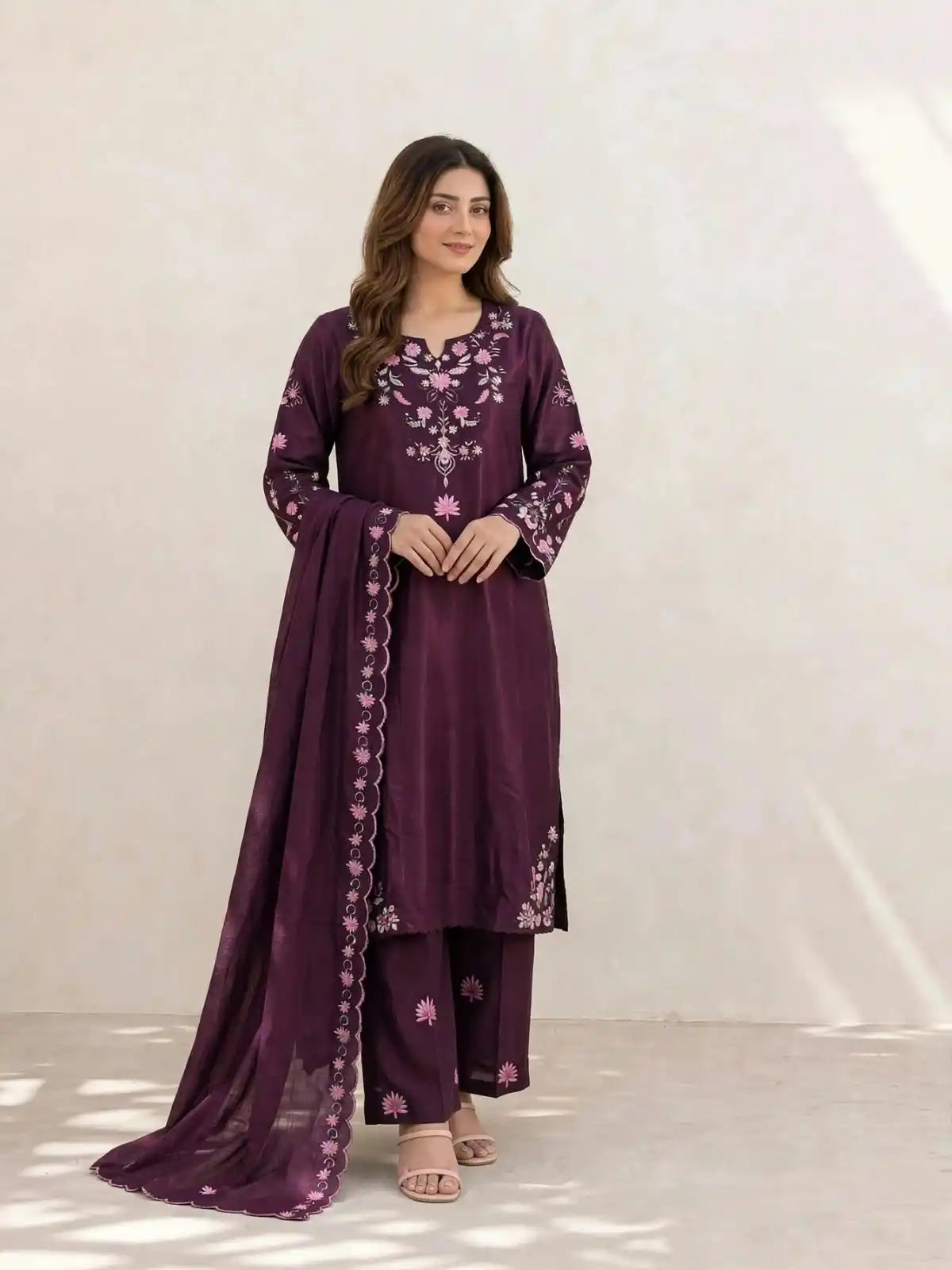 Women's Jimmy Choo Embroidered Readymade Designer Suit - ASC Fashion Store