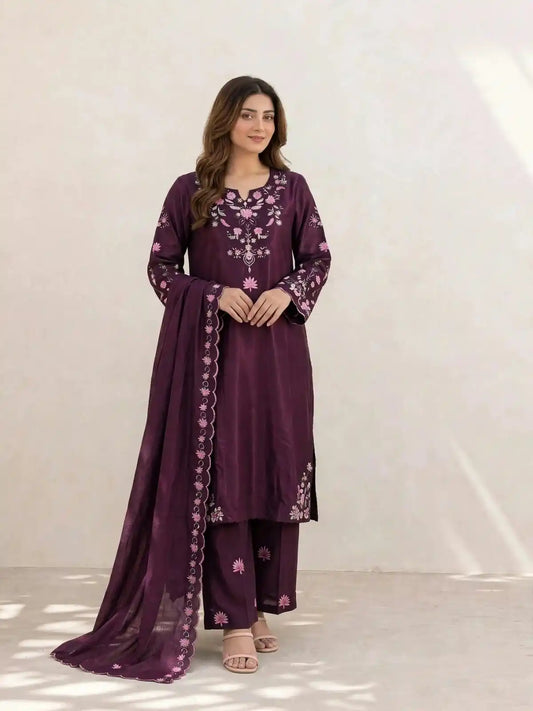 Women's Jimmy Choo Embroidered Readymade Designer Suit - ASC Fashion Store