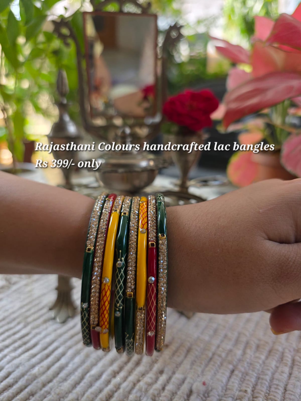 Rajasthani colours handcrafted lac bangles