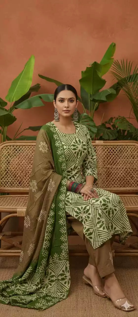 READYMADE COTTON BATIC SUIT, Cotton Batic Salwar, Mal Cotton Dual Tone Color Dupata