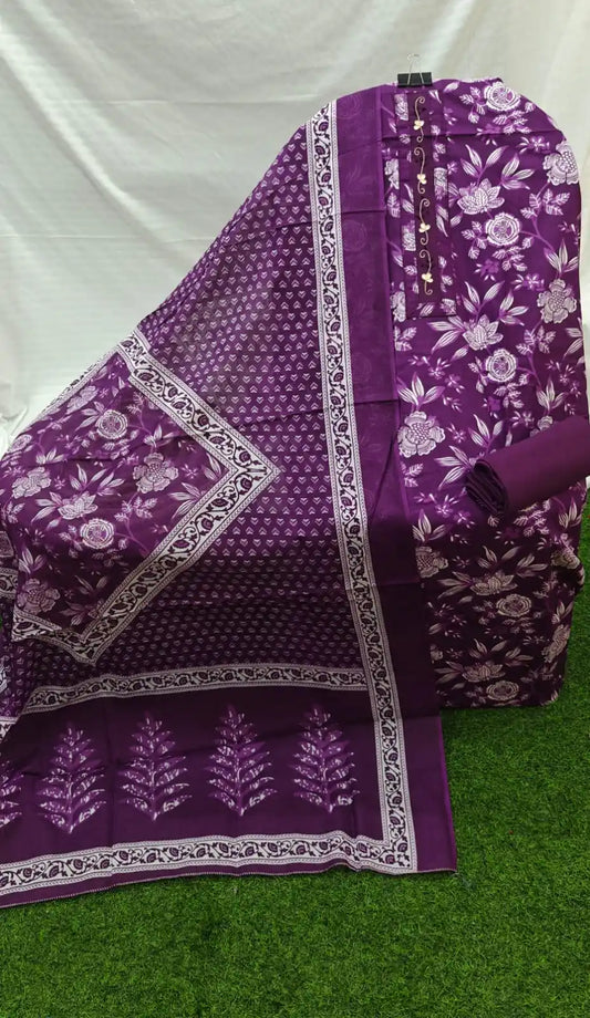 Pure Original Hand Block Jaipuri Unstitched Cotton Material
