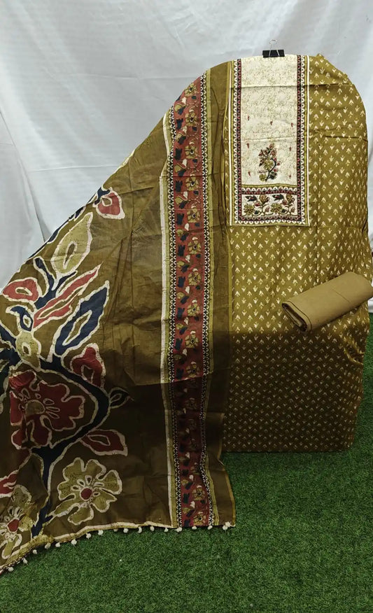 Pure Original Hand Block Jaipuri Unstitched Cotton Material
