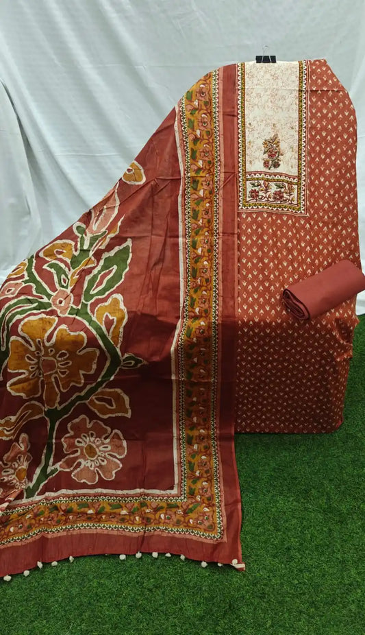 Pure Original Hand Block Jaipuri Unstitched Cotton Material
