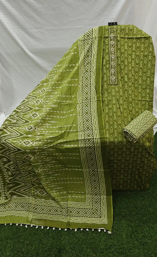 Pure Original Hand Block Jaipuri Unstitched Cotton Material
