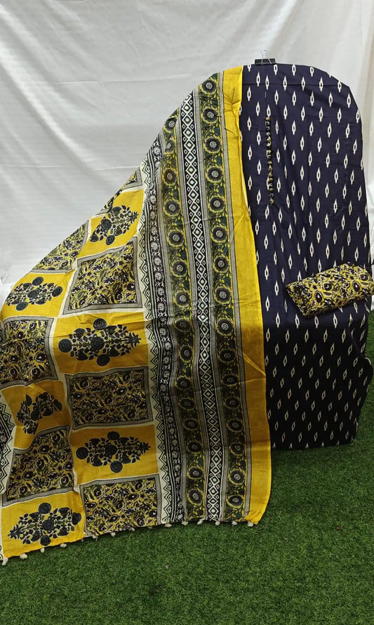 Pure Original Hand Block Jaipuri Unstitched Cotton Material