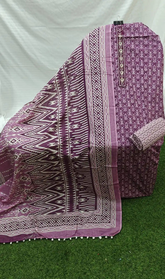 Pure Original Hand Block Jaipuri Unstitched Cotton Material